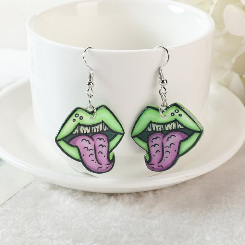 Zombie Lips Earrings